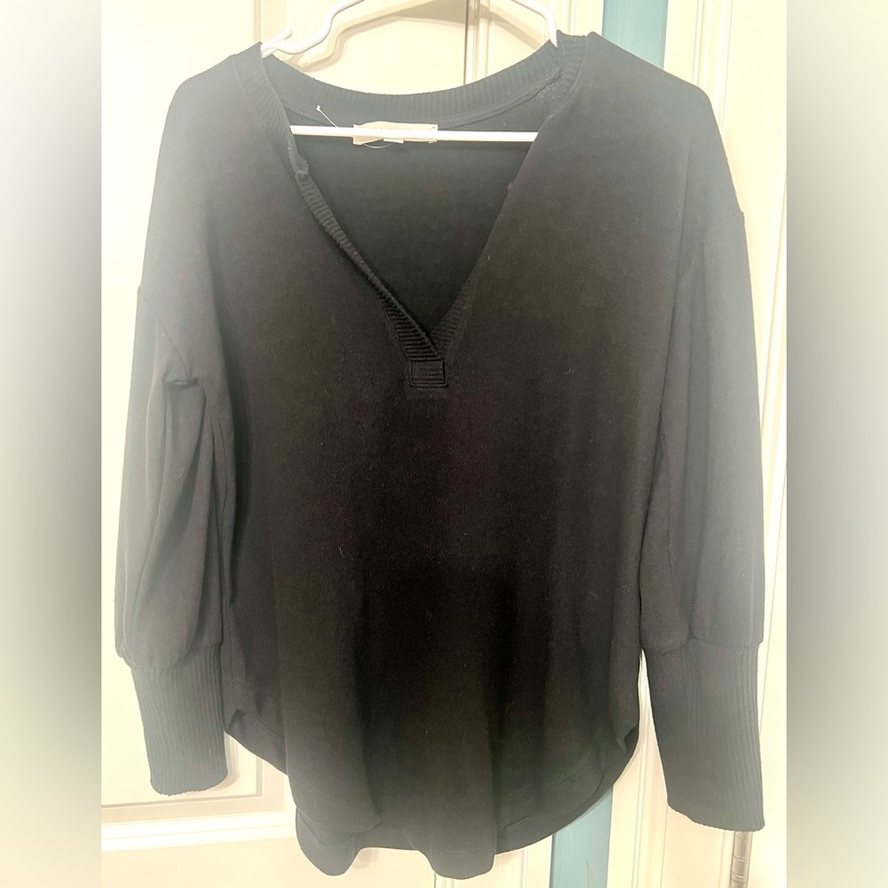 LOFT Black Knit Top